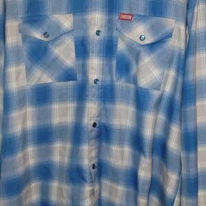 DIXXON The PIERSIDE Light Blue and White Plaid Men's Shirt